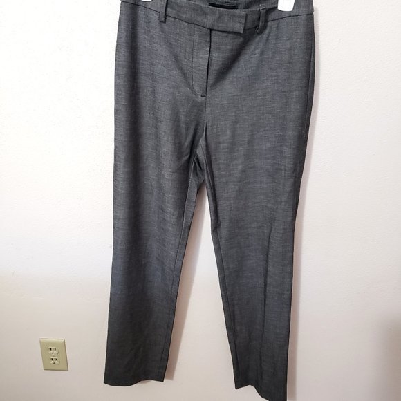 Talbots Size 4 High Waist Straight Leg Trousers Dark Gray - Picture 2 of 6